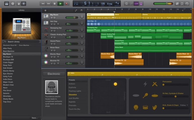 Garageband is a free audio/editing software only available for Mac OS.